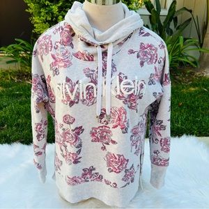 Womens Calvin Klein Floral Hoodie Jacket Small